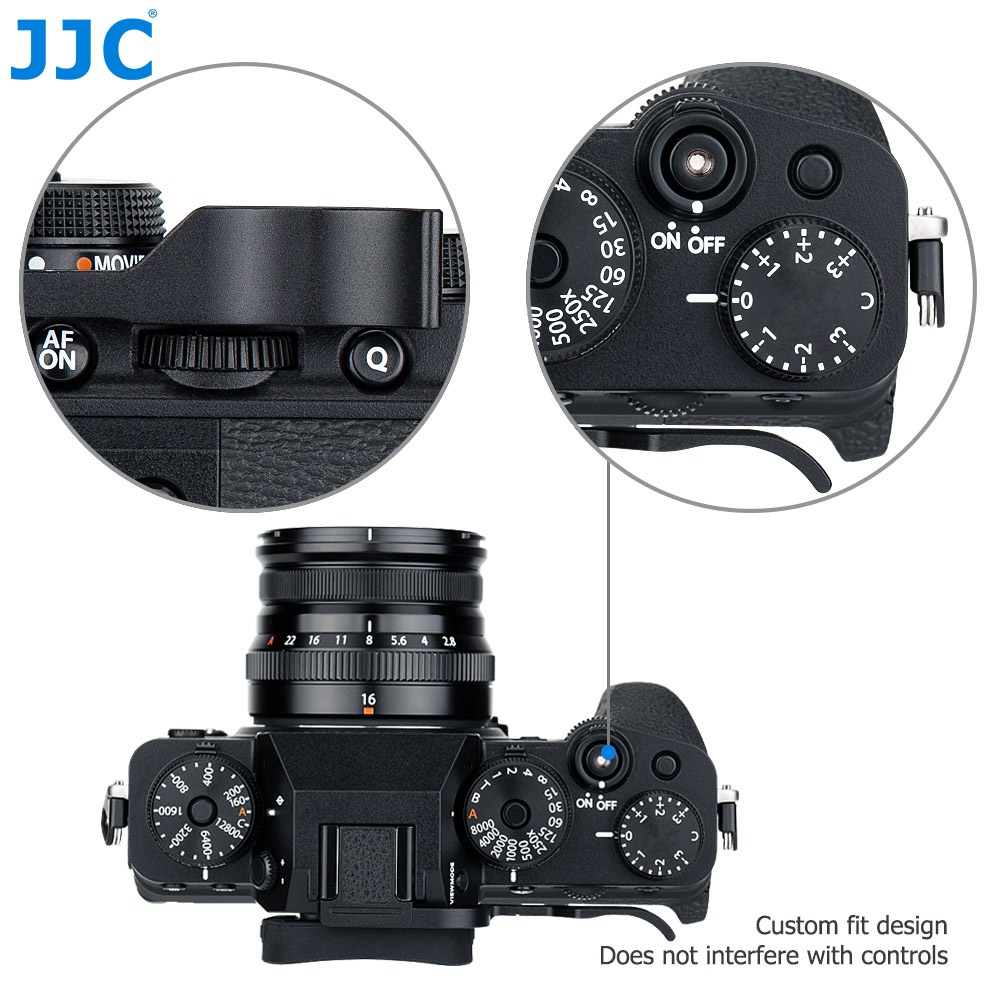 Báng cầm ngón tay cái + nắp chụp hotshoe JJC cho máy ảnh Fujifilm X-T4 X-T3