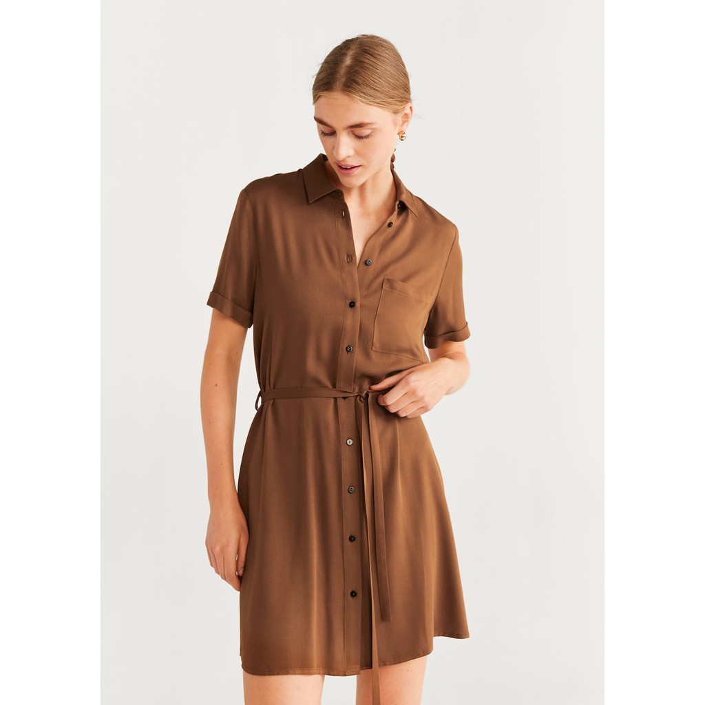 Bow shirt dress