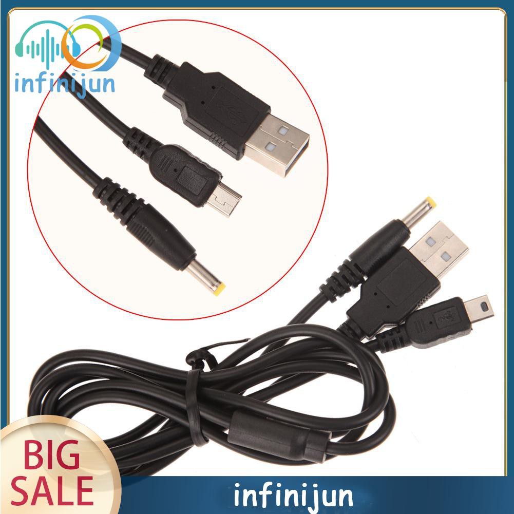 Dây Cáp Sạc Và Truyền Dữ Liệu Usb 2 Trong 1 Dài 1.2m Cho Sony Psp 2000 3000 Game