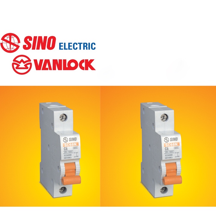 Aptomat Tự động Sino 10A 16A 20A 25A 32A 40A 50A 63A - Loại 1 cực - SC68N10A-40A