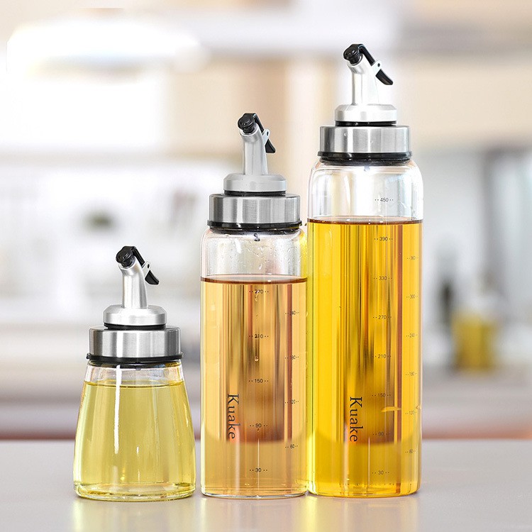 Chai đựng dầu ăn, nước mắm, gia vị trong bếp bằng thủy tinh, dung tích từ 160ML đến 500ML