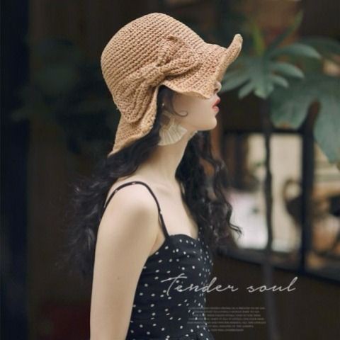 Nón Cói Rộng Vành Đi Biển Màu Sắc Đơn Giản Thời Trang Mùa Hè Cho Nữ