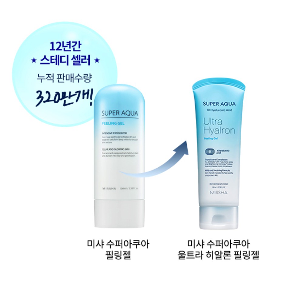 Tẩy tế bào chết Missha Super Aqua Ultra Hyalron Peeling Gel 100ml | BigBuy360 - bigbuy360.vn