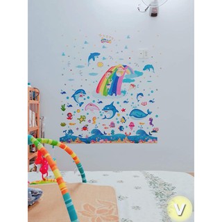 Decal dán tường Bé yêu biển