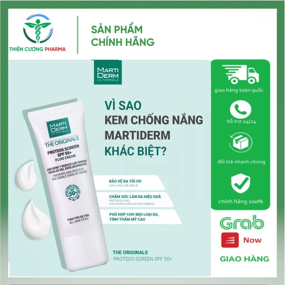 Kem Chống Nắng Phổ Rộng Ngừa Lão Hóa, Phòng Chống Nám Quay Lại MartiDerm The Originals Proteos Screen SPF50+ 40ml