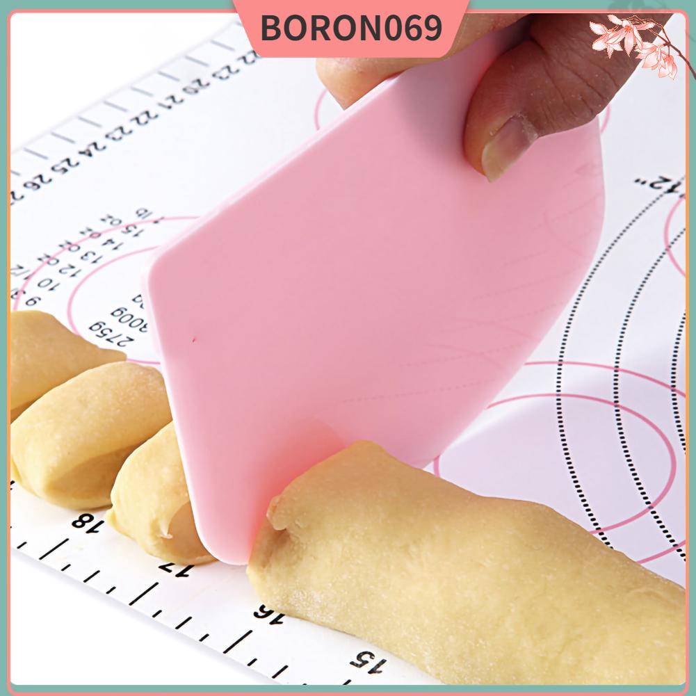 Boron069 Dụng cụ nạo bột Dao cạo màu hồng Mẫu mèo PP Bánh Cào Máy cắt cho nhà bếp