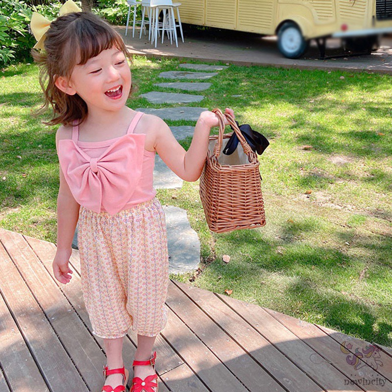 Áo sát nách đính nơ thời trang Hàn Quốc đáng yêu dành cho bé gái