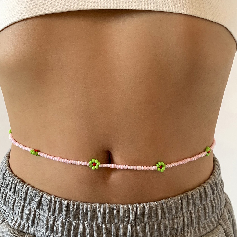 Chuỗi Hạt Đeo Hông Nhiều Màu Sắc Họa Tiết Hoa Cúc Phong Cách Bohemian Thời Trang Đi Biển Quyến Rũ Cho Nữ