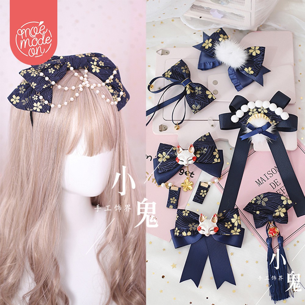 [MOE MODE ON] Set cột kẹp sakura nhũ xanh