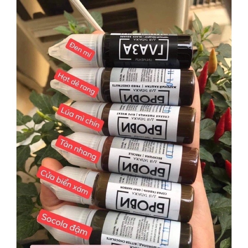 Mực Brovi Cao Cấp Nga 15Ml Bám Màu Nhanh Đậm Phun Xăm [Chính Hãng 100%]