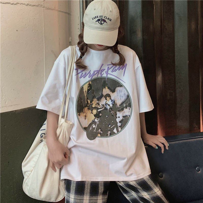 Áo thun tay lỡ Unisex Purple Rain