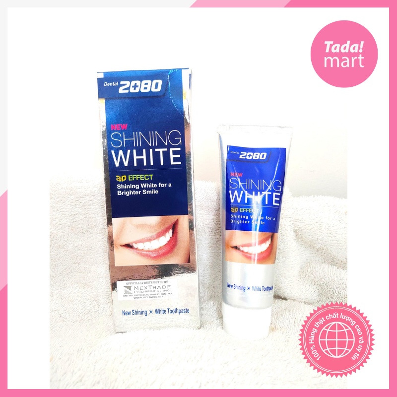 Kem đánh răng Dental 2080 Shining White 3D Effect 100g Hàn Quốc