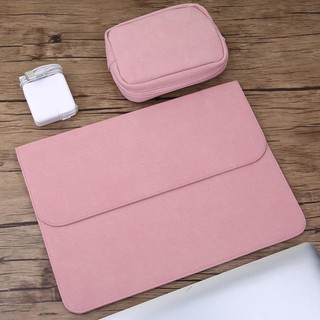 Combo bao da chống sốc macbook leather bag - da lộn cao cấp