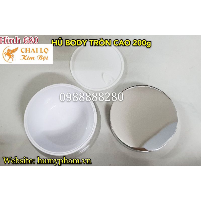 Hủ Đựng Kem Body Tròn Cao 200g