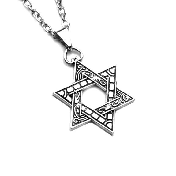 Vòng cổ Thép Titan Mặt Ngôi Sao Sáu Điểm Thời Trang Xu Hướng Đường Phố