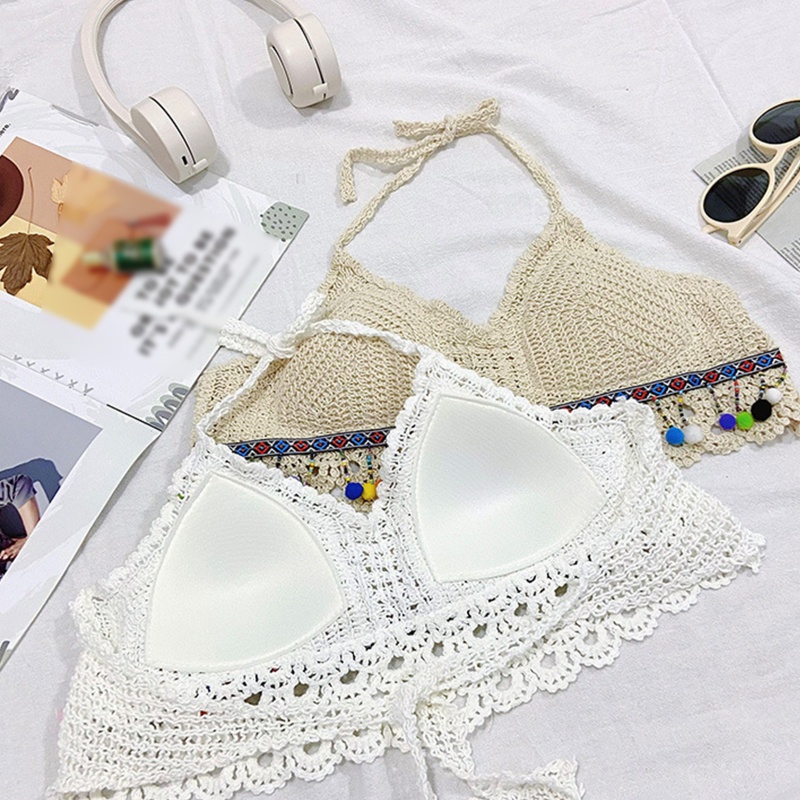 Áo Bikini Đan Móc Phong Cách Boho Nhiều Màu Sắc Thời Trang Mùa Hè Cho Nữ