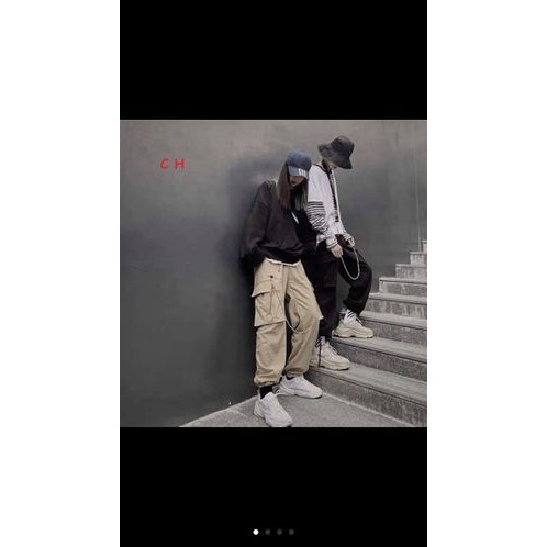 Quần hai túi hộp dây xích chéo chân C&H