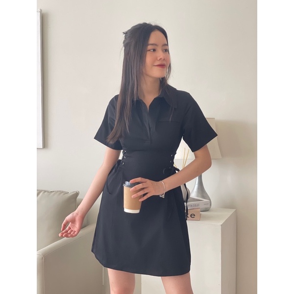 KT40 - ĐẦM POLO ĐAN DÂY EO