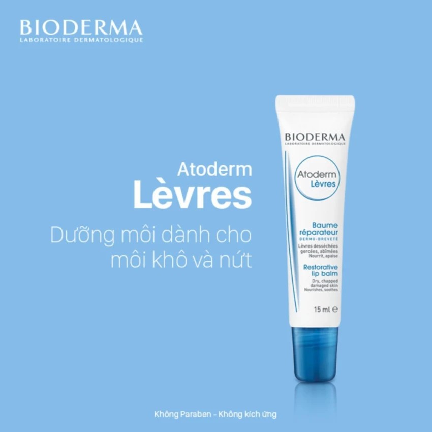 Son dưỡng môi Bioderma Atoderm Baume Levres 15ml