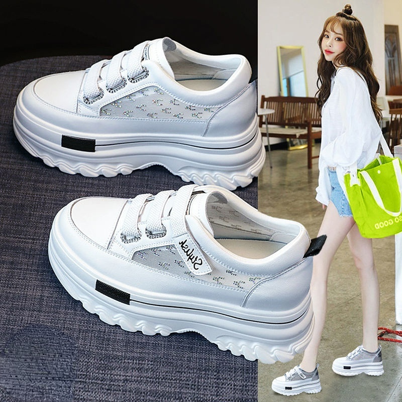 Giày Thể Thao Đế Dày Phối Lưới Thoáng Khí Chống Trượt Thời Trang Cho Nữ