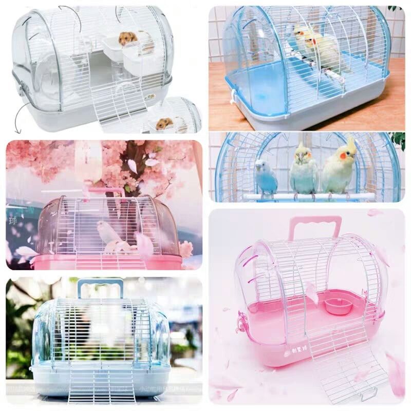 [ TẶNG NHÀ GỖ LẮP RÁP ] lồng lâu đài bong bóng cho hamster