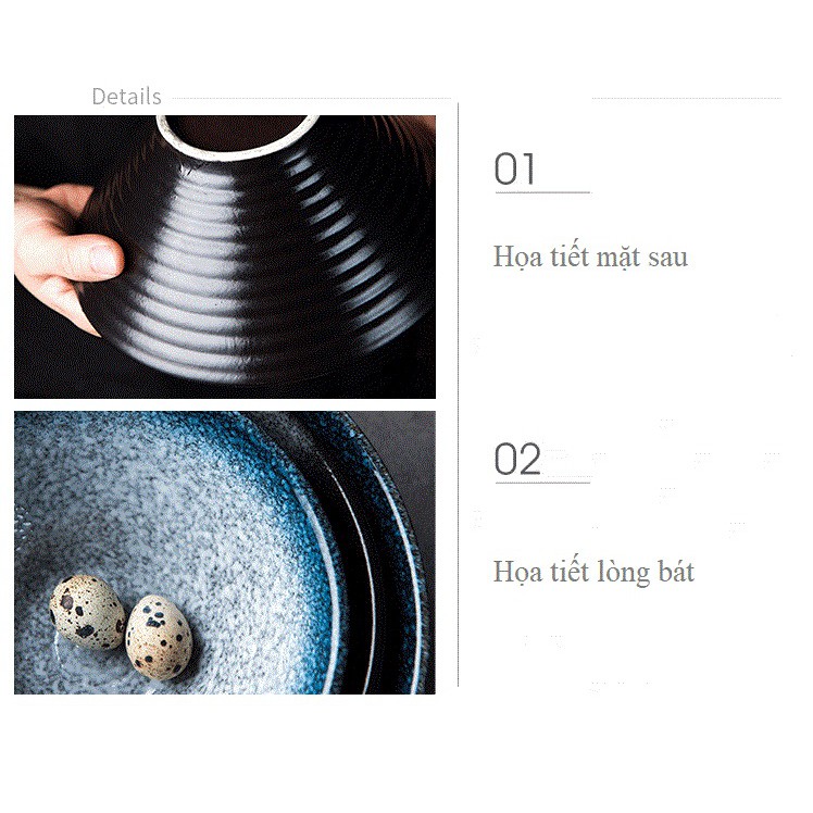 Bát loa đựng mì ramen canh súp phong cách Nhật Bản cao cấp cho nhà hàng