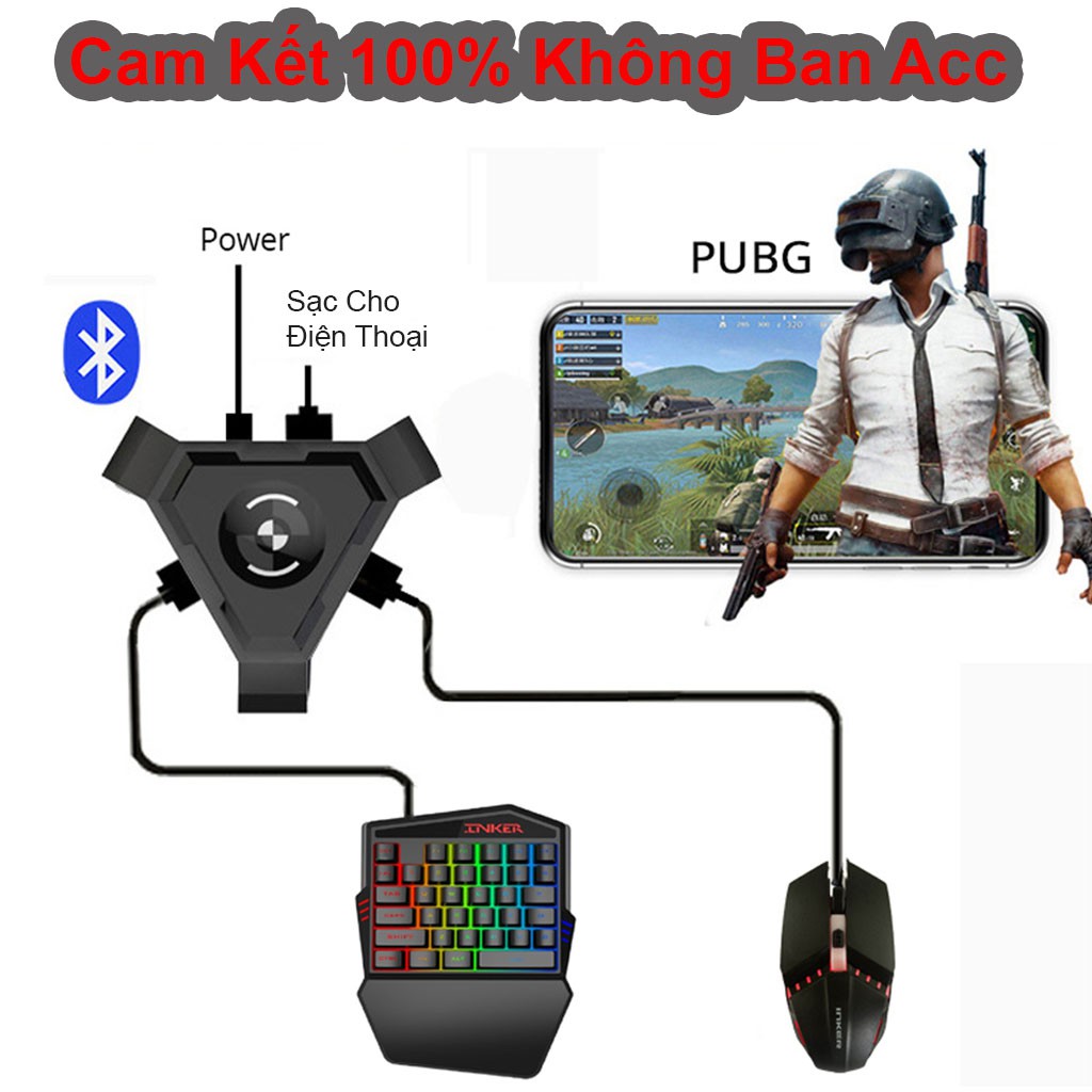 Bộ chuyển đổi game SH-P5 chơi game PUBG, ROS, Free Fire và các game FPS khác Hỗ trợ hệ điều hành Android, IOS -dc4026