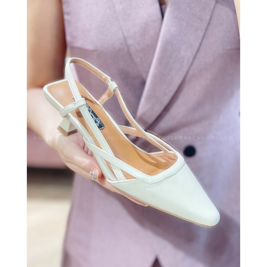 Giày quai sau gót nhọn 3p T36-2 - Kachi house