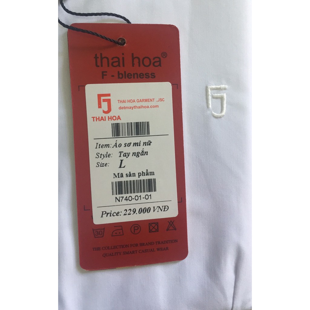 Shop Chỉ Bán Từ 5c Trở Lên - Áo Sơ Mi Thái Hòa (Trắng Mã 740) - Hàng nhập khẩu