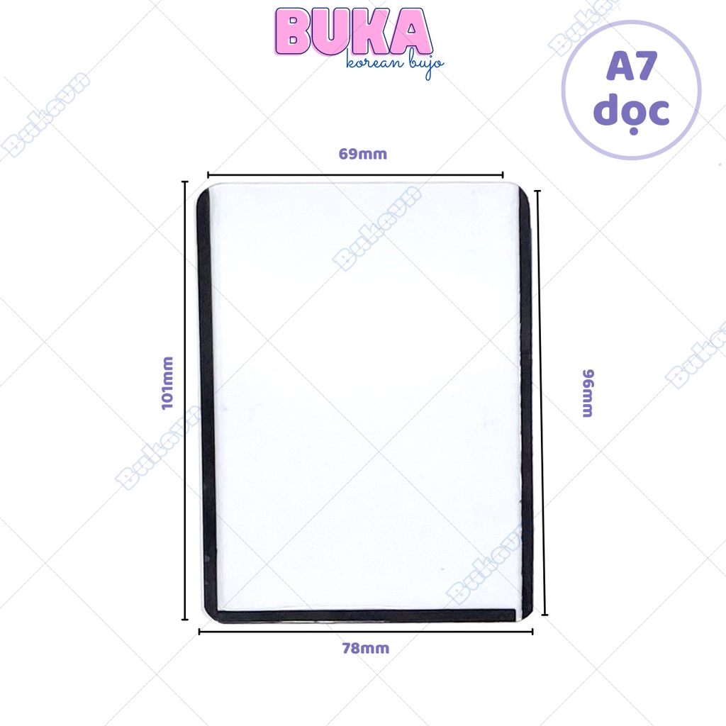 Toploader Buka kích thước A7 - B8 đựng card ảnh idol Kpop, đựng card Anime lẻ 1 chiếc
