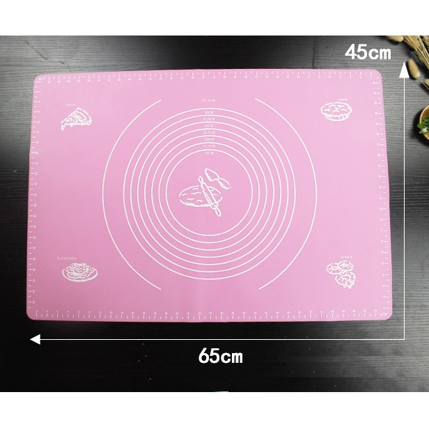 Tấm lót nhào bột bằng silicon tiện dụng cho làm bánh size 45x65 và 40x60 cm