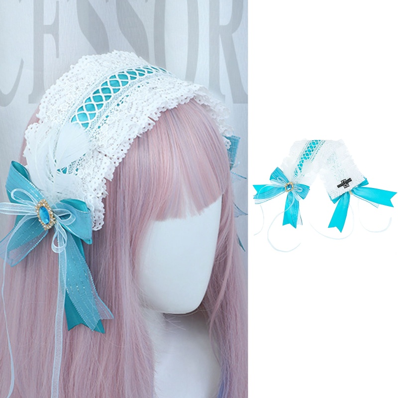 Băng Đô Ren Đính Nơ Phong Cách Lolita Xinh Xắn Cho Nữ