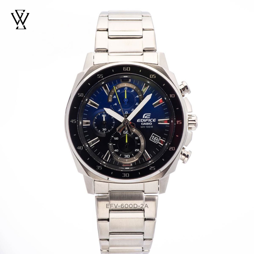 Đồng Hồ Quartz Nam Casio Edifice WATCHSTORE EFV-600D-2AVUDF, Mặt Kính Khoáng 43.8mm, Dây Kim Loại, Vỏ Thép Không Gỉ