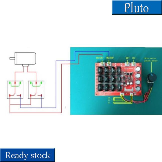 Mạch điều khiển tốc độ động cơ 10-50v 60a Dc Pwm Hho Rc 12v 24v 48v 3000w Max