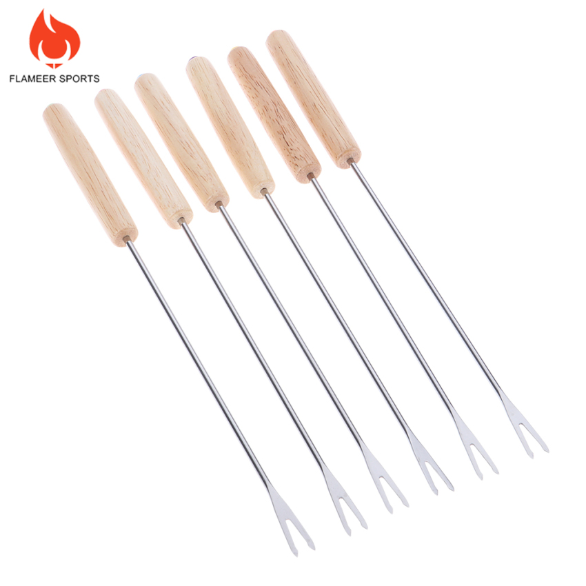 Set 6 Xiên Nướng Bbq Bằng Thép Không Gỉ