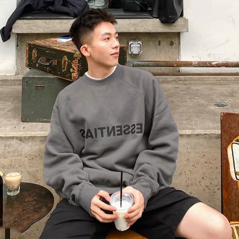 Áo sweater ESSENTIALS form rộng , chất nỉ bông dày cao cấp cho nam nữ TIANO