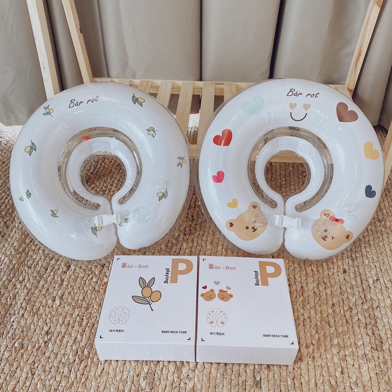 (Tặng bơm + dán phao) Phao Tập Bơi Nâng Cổ,Phao cổ Chống Lật Bar Rot Dành Cho Bé Từ Sơ Sinh đến 2 Tuổi