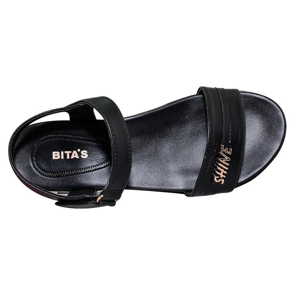 GIÀY SANDAL QUAI HẬU ĐẾ BẰNG QUAI NGANG NỮ BITA'S SYN.278 (ĐEN) - BITAS