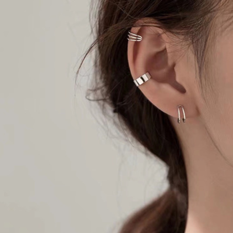 Bông Tai Dạng Kẹp Không Xỏ Phong Cách Retro Hàn Quốc