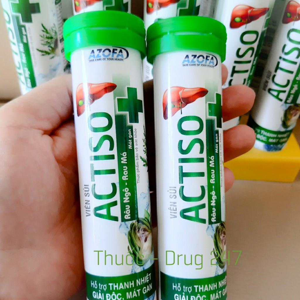 Viên Sủi Astiso Râu Ngô Rau Má Tuýp 20 Viên