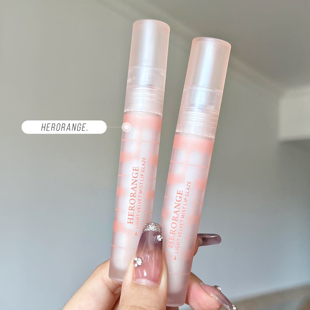 Son Môi Màu Hồng Đào Nude Đào Đất Sét Không Thấm Nước HERORANGE