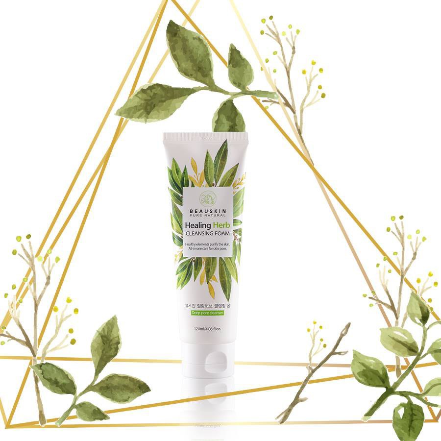 HÀNG CHÍNH HÃNG - Sữa Rửa Mặt Thảo Dược Dành Cho Da Nhạy Cảm Beauskin Healing Herb Cleansing Foam Hàn Quốc Cao Cấp 150mL