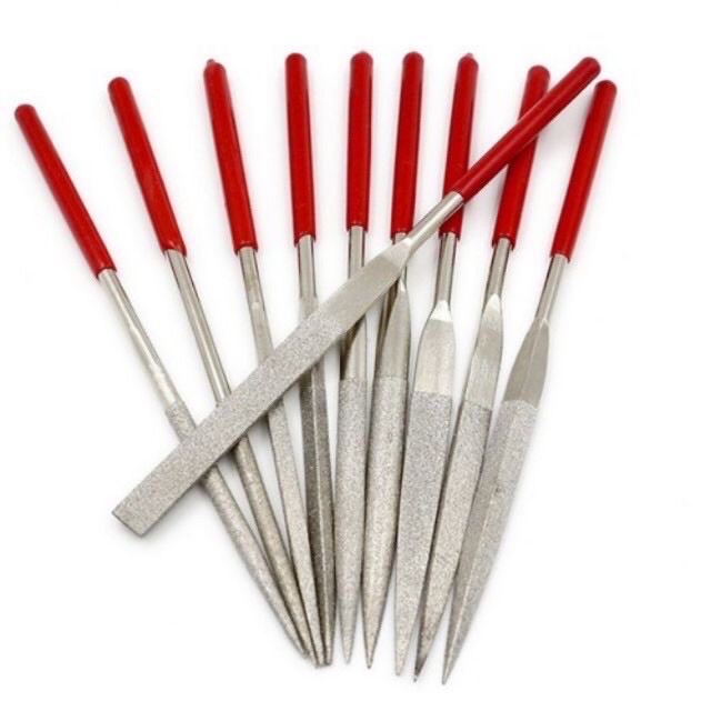 Bộ Dũa hợp kim 10 chi tiết 4*160mm cao cấp