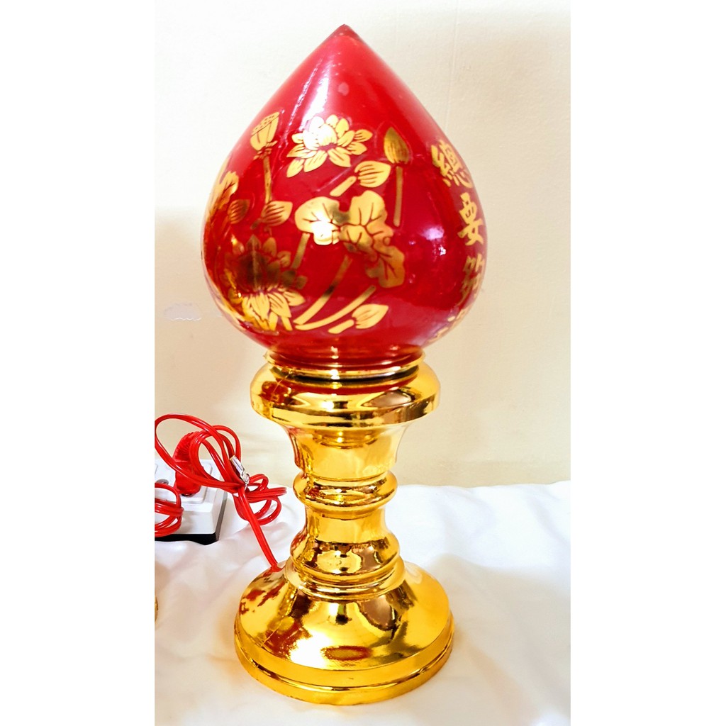 Đèn thờ trái đào cao 16, 18, 25, 30 cm