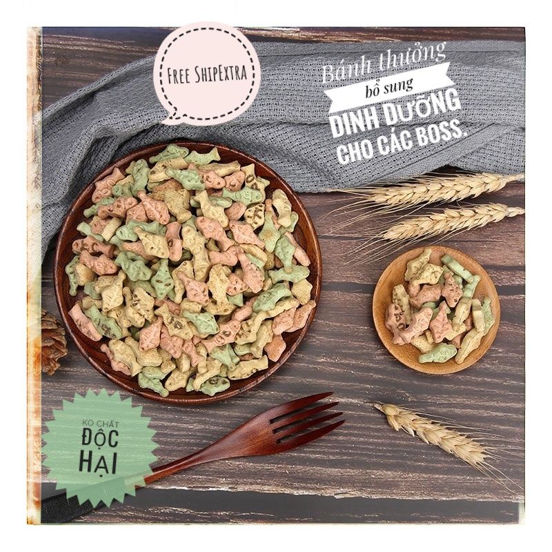 Bánh thưởng con cá cho chó mèo, bánh thưởng huấn luyện thú cưng, quà tặng đồ ăn cho thú cưng 100g
