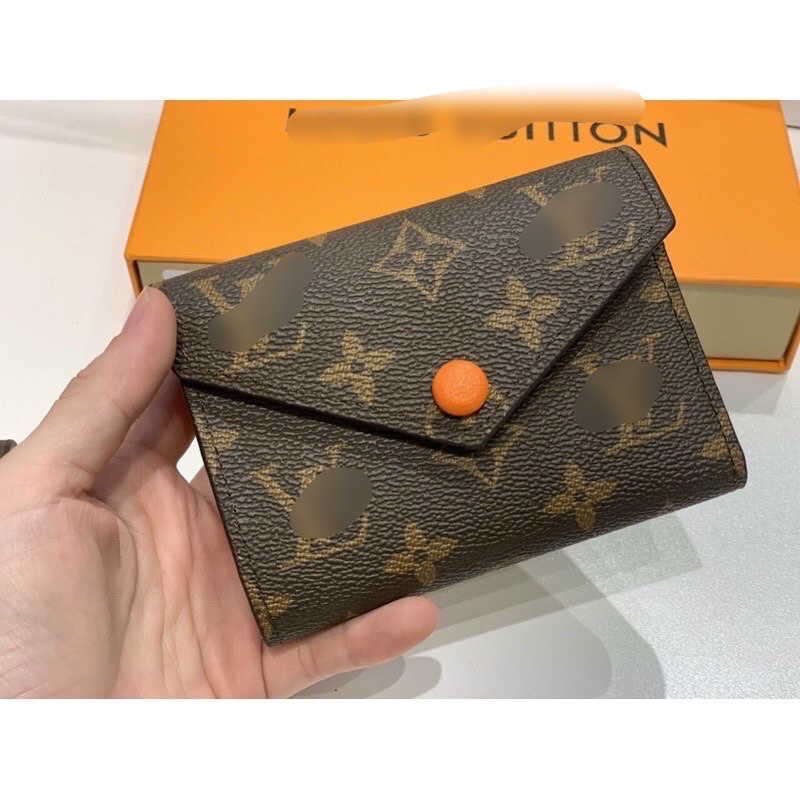 Ví ngắn cầm tay 👛 Ví Lv mini cúc bấm màu👛 Hàng quảng châu full box loại 1