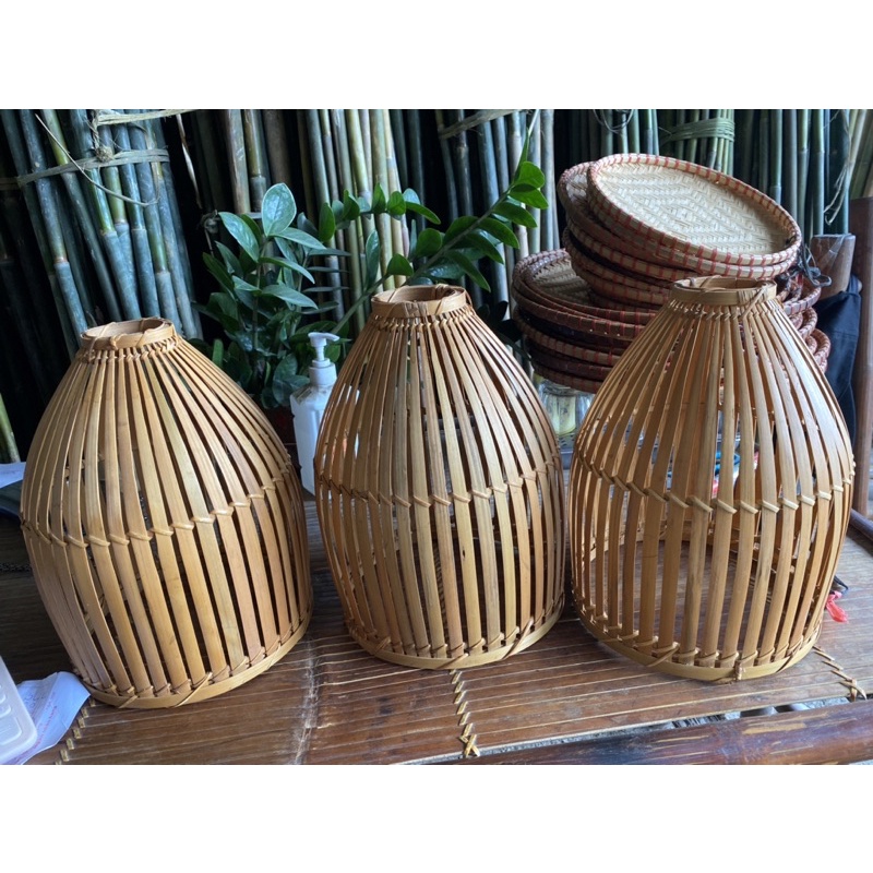 Đèn tre trang trí,decor trang trí tre , đèn nơm
