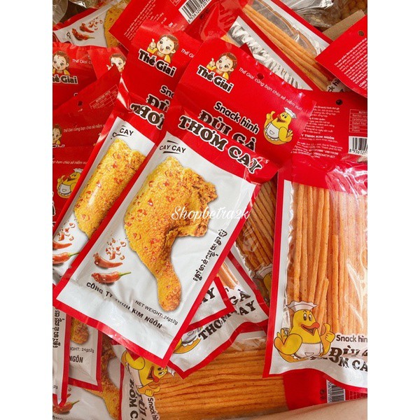 Gói snack hình đùi gà giòn