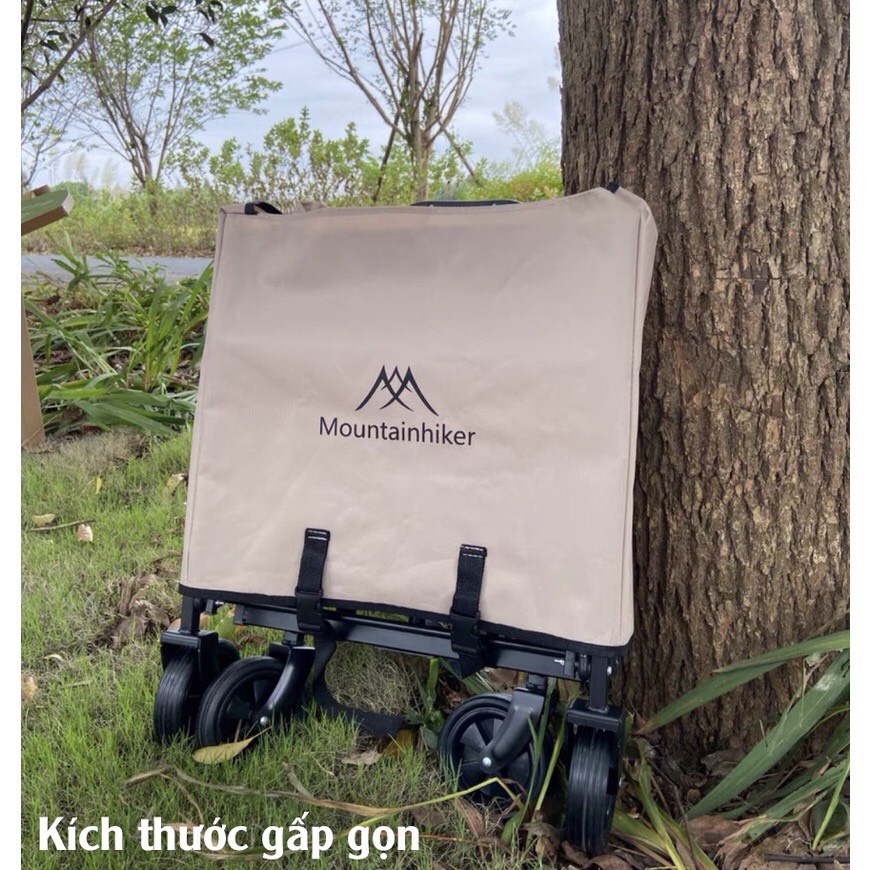 Xe Kéo Dã Ngoại Mountainhiker Gấp Gọn Khung Hợp Kim Nhôm - Xe Đẩy Cắm Trại Tải Trọng 80kg Dung Tích 90 Lít