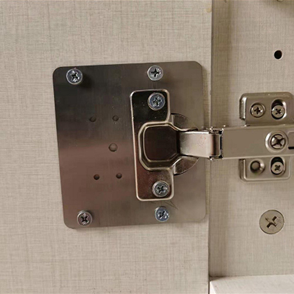 Bộ 1/3 tấm sửa bản lề có lỗ đinh bằng thép không gỉ cứng cho đồ nội thất cửa tủ các loại